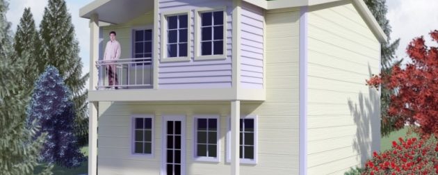 Case Prefabricate cu Două Nivele — Model 2